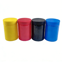 Pot en plastique noir de haute qualité 200 250 300 ml pour l'emballage de capsules alimentaires et de médicaments, équipé de bouchons de sécurité pour enfants