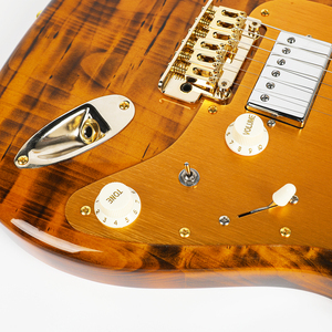 Venta Directa de Fábrica, Guitarra para Zurdos de Cuerpo Semi-Hueco, 22 Trastes, Color Vintage, Personalizada OEM - Product Image 3