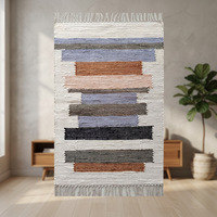 Indian Wholesale Natural Cotton Rectangle Braided Floor Rug Handmade Carpet for Living Room Bedroom Durable Eco Friendly