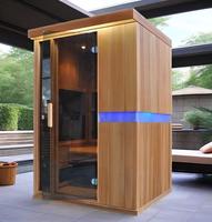 SS-200G salle de sauna à vapeur sèche pour 2 personnes nouveauté lampe infrarouge à spectre complet à la mode chauffage au carbone à faible EMF pour le bien-être