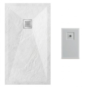 Receveur <span class=keywords><strong>de</strong></span> <span class=keywords><strong>douche</strong></span> rectangulaire antidérapant en résine <span class=keywords><strong>de</strong></span> pierre avec drain central CUPC pour projets hôteliers - Vente en gros - Product Image 2