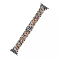 Luxus Diamant harz Armband für Apple Uhren armband Serie 7 6 SE 5 Stahl Metall Damen Damen Armband für Iwatch 41 45mm 40 44 42 38mm