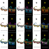 Nouveau modèle chaud LED lunettes rougeoyantes lunettes de soleil lueur de noël avec lumière clignotante pour décorations de fête et Costumes