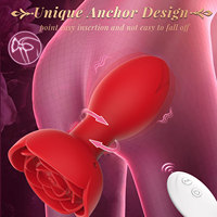 Silikon Vibrierender Analplug Abres Culo für Erwachsene Mit Fernbedienung Wasserdicht und Wiederaufladbar für Männer Frauen Analplug