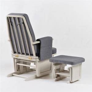 Premium Modern <b>Wooden</b> Nursing Glider <b>Chair</b> with Ottoman Smooth Rocking Motion Storage Pockets for Home Office or Living Room - Product Image 5
