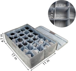 30- कोर फोल्डेबल पॉलिएस्टर अंडरवियर दराज भंडारण बॉक्स पर्यावरण-अनुकूल मोजे अंडरवियर ऑर्गनाइज़र कवर जगह बचाने वाला संगठन - Product Image 2