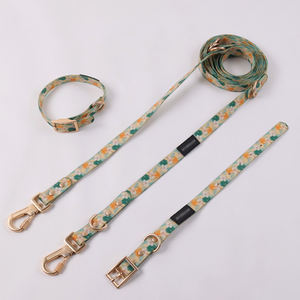 Suministros para mascotas, de perro de Pvc Collar, sublimado en blanco impreso, bonito logotipo personalizado duradero, conjunto de collar de correa de goma impermeable para perro - Product Image 1