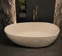 Baignoire ovale autoportante moderne en acrylique, baignoire de trempage, bain à remous personnalisé pour usage domestique et bain de bébé