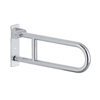 Barre d'appui de sécurité pliable en forme de U, main courante de toilette en acier inoxydable pour personnes handicapées, rail de soutien pliable pour salle de bain, capacité de charge de 250 kg