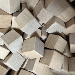 Khối gỗ beech hình vuông, góc bo tròn, khối gỗ trơn tùy chỉnh để làm đồ chơi xếp hình tự chế - Product Image 2