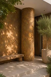 Carrelage souple en porcelaine effet <span class=keywords><strong>pierre</strong></span> calcaire dorée moderne MCM pour revêtement mural de luxe des halls <span class=keywords><strong>d</strong></span>'hôtels et des villas - Product Image 2