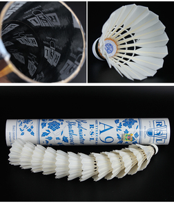 <span class=keywords><strong>Rsl</strong></span> A9 Gänse feder Badminton Federball mit Faserplatte Natur korkkopf - Product Image 4