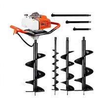 Tarière hydraulique portable de qualité industrielle 63cc 48F, haute précision, pour le forage de trous métalliques DIY, moteur 2 temps, entraînement 1/2 pouce