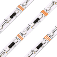 Lampu Pixel LED DMX Kecerahan Tinggi 60led DMX512 RGB 12mm Lampu Pixel LED Putih Hangat yang Dapat Diprogram Lampu RGB Strip LED Panggung