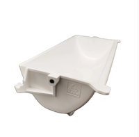 Nouvelle benne élévatrice en plastique blanc de 1,8 L |   Qualité alimentaire, antistatique, longue durée de vie pour le transport et les collations/bonbons