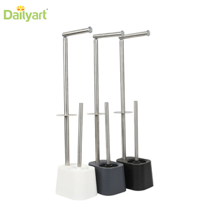 <span class=keywords><strong>Porte</strong></span>-papier de salle de bain brossé sur pied support en métal avec étagère <span class=keywords><strong>porte</strong></span>-papier hygiénique avec <span class=keywords><strong>porte</strong></span>-<span class=keywords><strong>brosse</strong></span> de toilette BTH021 - Product Image 6
