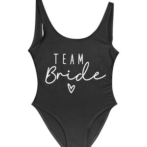 ชุดว่ายน้ำวันพีซลายพิมพ์สีดำทองสำหรับทีมเจ้าสาว ชุดว่ายน้ำสำหรับผู้หญิงสำหรับงานปาร์ตี้สละโสด - Product Image 5