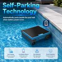 Stock local US : Nettoyeur de piscine robotisé solaire 10W avec panier de 3L, planification intelligente des trajets, contrôle par application et nettoyage ciblé