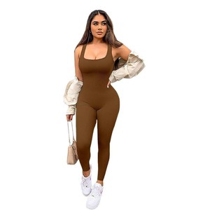 Tuta da Yoga monopezzo con tappetino per il petto staccabile <span class=keywords><strong>abbigliamento</strong></span> Fitness monopezzo per l'esercizio e il Fitness - Product Image 1