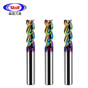 Fresa in metallo duro con rivestimento DLC fresa a 3 scanalature ad alta lucidatura per fresa per macchine utensili <span class=keywords><strong>CNC</strong></span> in alluminio - Product Image 3