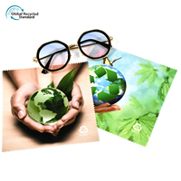 Eastsunshine Promotion Exceptionnelle – Chiffonnette pour Lunettes en RPET à Impression Numérique Personnalisable avec Logo, Microfibre Recyclée de Haute Qualité