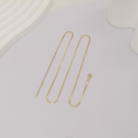 AU585 or 14K or plat serpent chaîne en or massif pour femmes hommes chaîne mode serpent chaîne collier bijoux fins