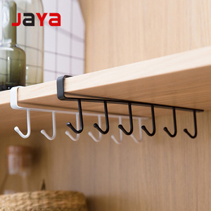 Support de rangement suspendu sous étagère JAYA, sans perçage, en métal, pour tasses, serviettes et ustensiles, pour rangement dans les armoires de <span class=keywords><strong>cuisine</strong></span> - Product Image 2