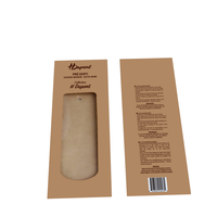 Emballage brun personnalisé Boîtes enveloppe cravate en soie avec fenêtre en PVC Châles Boîte en papier kraft