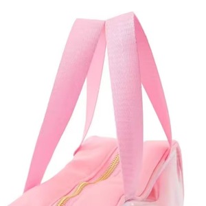 Trendy Modern PVC Handbag Fashionable Patch Embroidered Letter Candy Pattern Zipper Closure for <b>Toiletry</b> Skincare Makeup Storage - Product Image 5