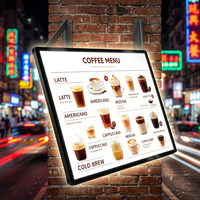 Boîte à lumière LED ultra-fine en alliage d'aluminium à encastrer, 2000 lumens, pour comptoirs de bar et panneaux de menu de restaurant