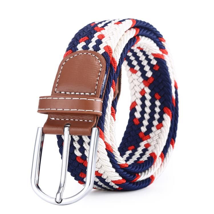 Amazon Essentials 42 Colors Canvas Woven Elastic Belt Fabric Woven Stretch Multicolored Braided Belts for Men/Women/Junior