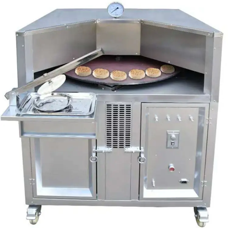 Goede Prijs Gas Tortilla Chapati Bakoven Roti Arabic Brood Bakkerij Oven Roterende Pita Oven Met Brood Voormalige