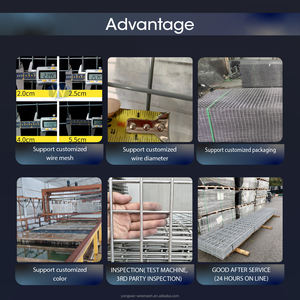 Panneaux de pont galvanisés avec maille soudée à trous carrés pour la construction, panneaux de clôture pour porcs - Product Image 5