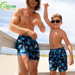 Shorts de bain et de course personnalisés imprimés en gros pour enfants, garçons et hommes – Cordon de serrage, séchage rapide, pour la plage et la natation - Product Image 2
