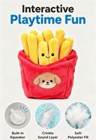 Jouet en peluche personnalisé pour animaux de compagnie, frites, jouet sonore et olfactive pour la vente en gros