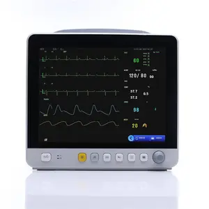 Arabası ile taşınabilir 18-12 kanal Pet EKG makinesi kablosuz elektrokardiyogram monitör veteriner hayvan veteriner EKG makinesi açar