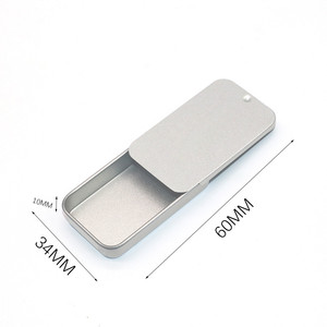 Boîte à bijoux personnalisée 60x34x10mm avec couvercle coulissant, mini boîte à bougies DIY, conteneur pour cadeau de mariage, petite boîte de rangement, impression couleur gratuite - Product Image 3