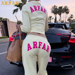 Ensemble de survêtement 2 pièces Y2K personnalisé pour femme : veste courte zippée à col et pantalon ajusté taille basse à lacets - Product Image 3