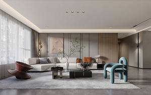 Meubles de salon modernes en bois massif avec des étagères et des meubles TV en bois grainé pour une grande pièce avec du marbre - Product Image 2