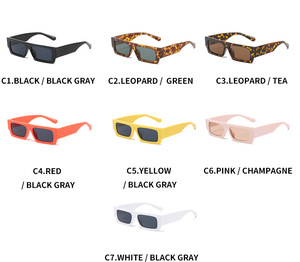 2025 New vuông khung Kính mát Châu Âu và Mỹ kính cá nhân đầy màu sắc Kính mát biểu tượng tùy chỉnh - Product Image 5