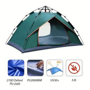 Tente instantanée pliable pour famille, dôme automatique imperméable pour camping, plage et extérieur - Product Image 2