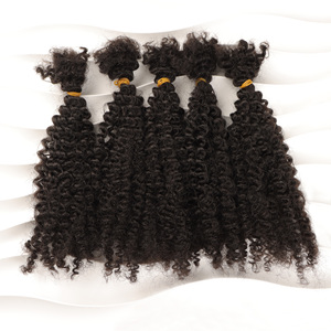 Vaste Vente à Chaud Cheveux Tressés Humains 4a4b4c Bundles <span class=keywords><strong>Afro</strong></span> Extensions de Cheveux Humains <span class=keywords><strong>Afro</strong></span> Crépus en Vrac Cheveux Humains pour Tressage Bouclés - Product Image 1