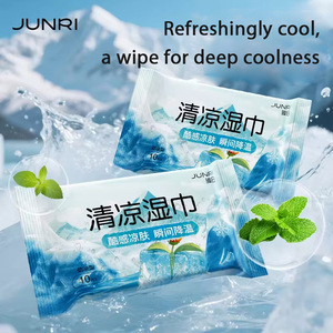 Lingettes humides jetables non tissées pour la maison, effet rafraîchissant glacé, personnalisées avec logo, emballées individuellement, pour le sport et le refroidissement estival - Product Image 5