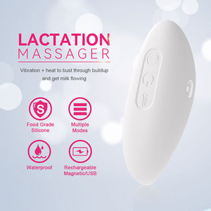 Vibrateur chauffant 2-en-1, masseur d'allaitement pour l'allaitement, achetez un petit masseur de sein électrique en Silicone Portable, offre spéciale - Product Image 2