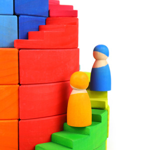 Đồ chơi xếp hình cầu thang xoắn ốc cầu vồng bằng gỗ sáng tạo giúp trẻ nhận biết màu sắc, đồ chơi xếp hình bằng gỗ cho trẻ em vui nhộn - Product Image 3