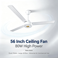 Yeni Ulusal Tam Bakır Motorlu 56 İnç Tavan Vantilatörü 3 Metal Kanatlı Düşük Sesli 5 Hızlı Tavan Vantilatörü Afrika ve Güney Amerika Pazarı için