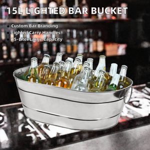 Cubo de Hielo de 15 L con Asa para Fiestas, Bares y Hoteles - Product Image 5