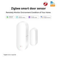 Détecteur de fenêtre/porte intelligent ZigBee, installation facile, alarme sans fil, fonctionne sur batterie, durée de vie de la batterie de 1 an, compatible avec Android