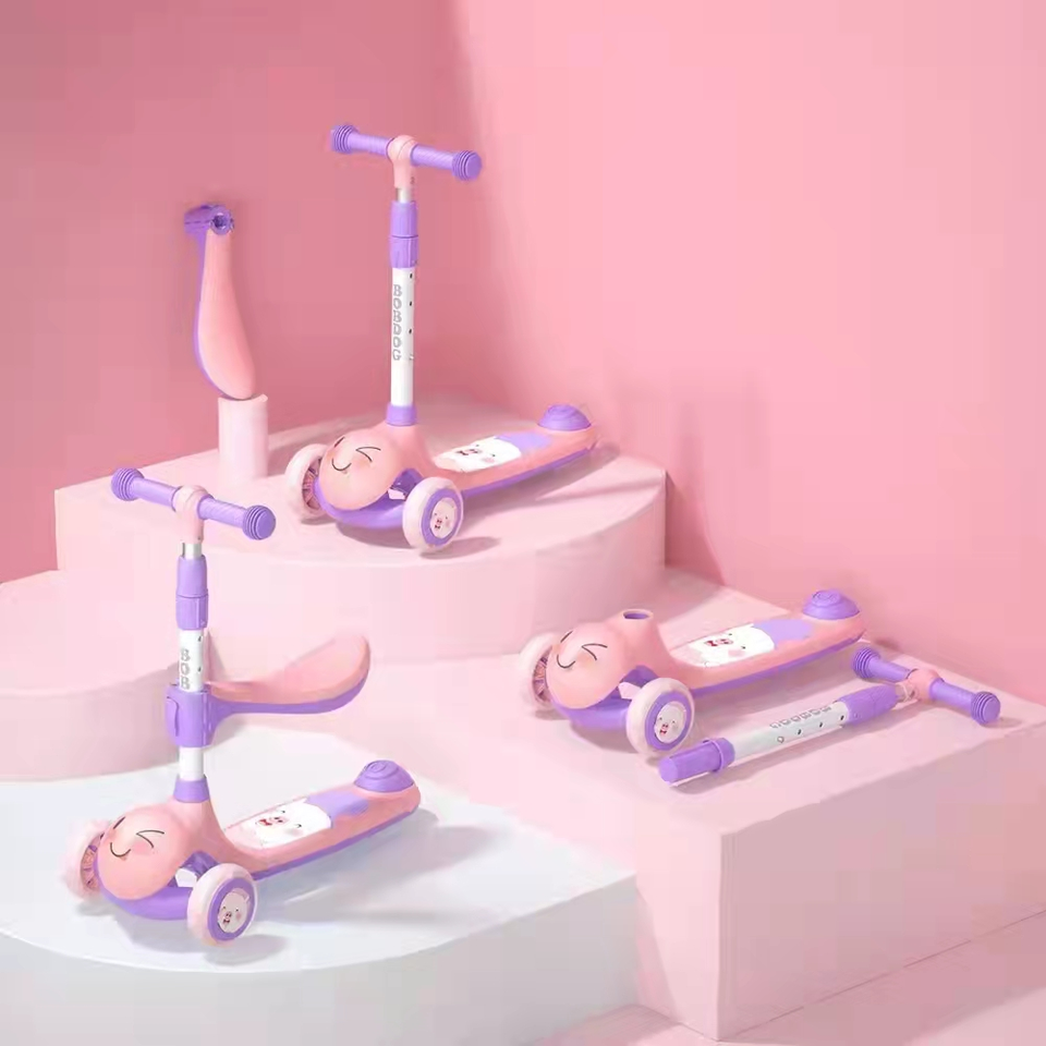 Kids 3 Wheel Scooty With Lights And Music - Hsu 4 Kids 3 Wheel Scooty With Lights And Music - Hsu