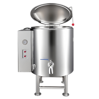 Marmite à vapeur électrique à double enveloppe en acier inoxydable, standard commercial et industriel, marmite verticale à double enveloppe 380V GUANGDONG
